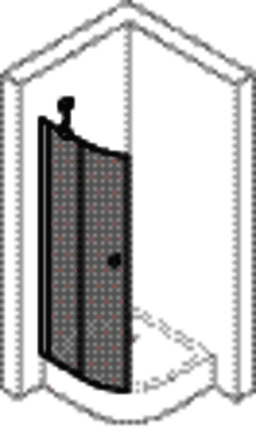 Hüppe Schwingt.501 Design 510672.087.322 m.fest.Segm.2-fl.1000-1900 si. matt 322