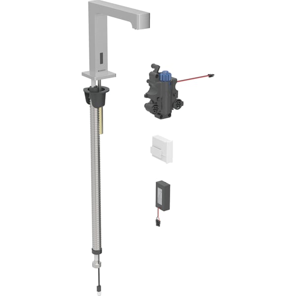Geberit Brenta WT-Arm.,Standmontage, Batterie für UP-Funkt.Box, m.Therm.Misch., edst.g