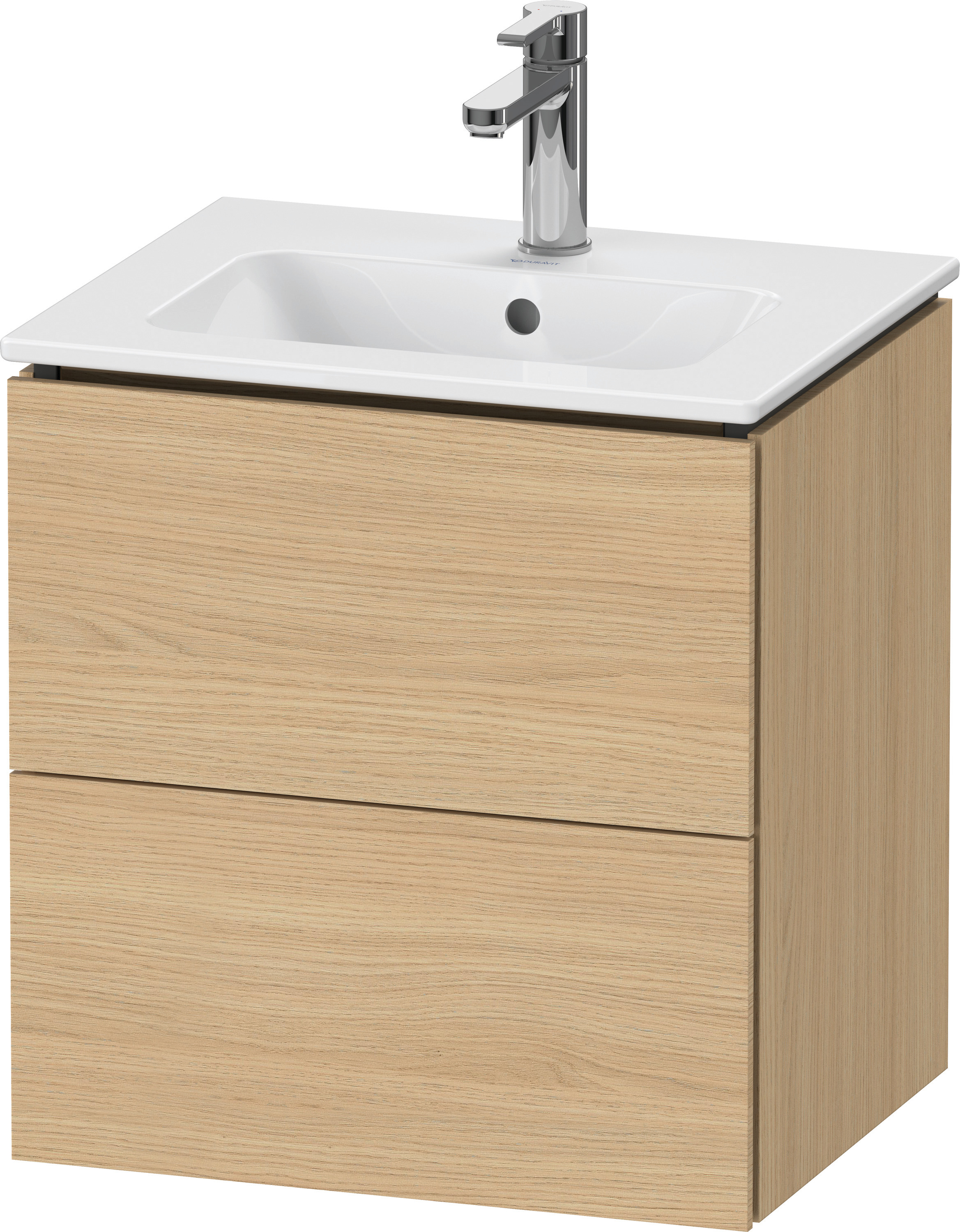 Duravit WTU L-Cube wandhängend, 2 Schubk. 500x520x421mm, Eiche Natur