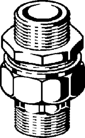 Viega Rohrverschraubung 3334 flachdichtend in R1/2 x R1/2 Rotguss
