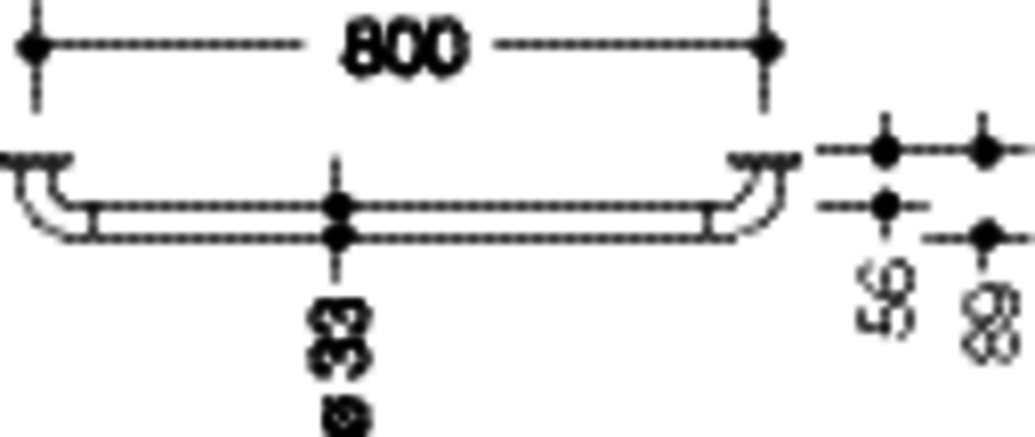 HEWI Haltegriff Ser 801 d:33, AM:800mm, BM211.2 senfgelb