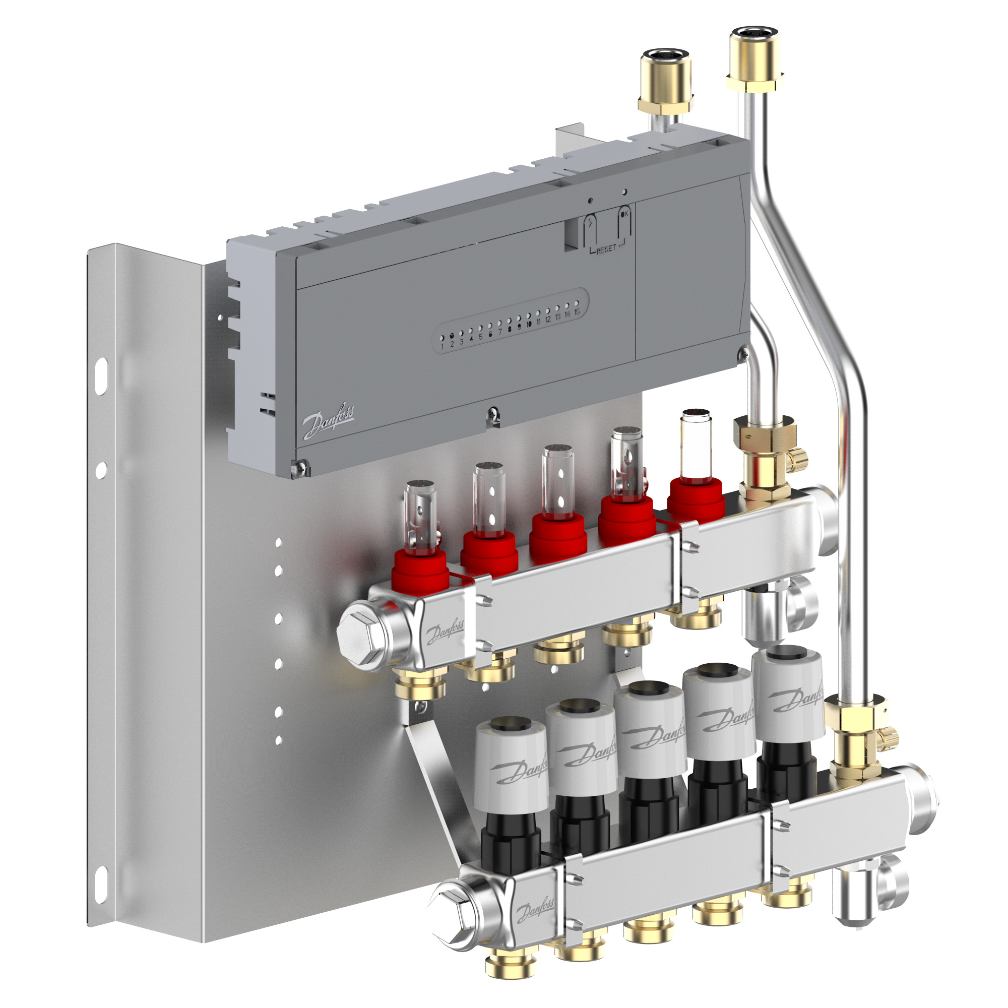 Danfoss Heizkreisverteiler Typ SGCi 5 HK u. Icon2 Hauptregler, TWA-A 230V