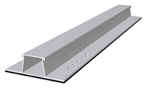 Montageschiene, Trapezblech Länge 395 mm, senkr. Module (10 Stück)