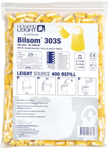 Gehörschutzstöpsel Bilsom 303S EN 352-2 SNR 32 dB Nachfüllpack 200 PA/Pack,Gr.S Gehörschutzstöpsel Bilsom 303S EN 352-2 SNR 32 dB Nachfüllpack 200 PA/Pack,Gr.S