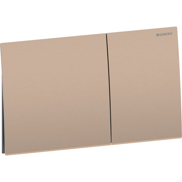 Geberit Sigma70 BetPl., eckig, f. 2-Mengen-Sp rotgold gebürstet, Etc