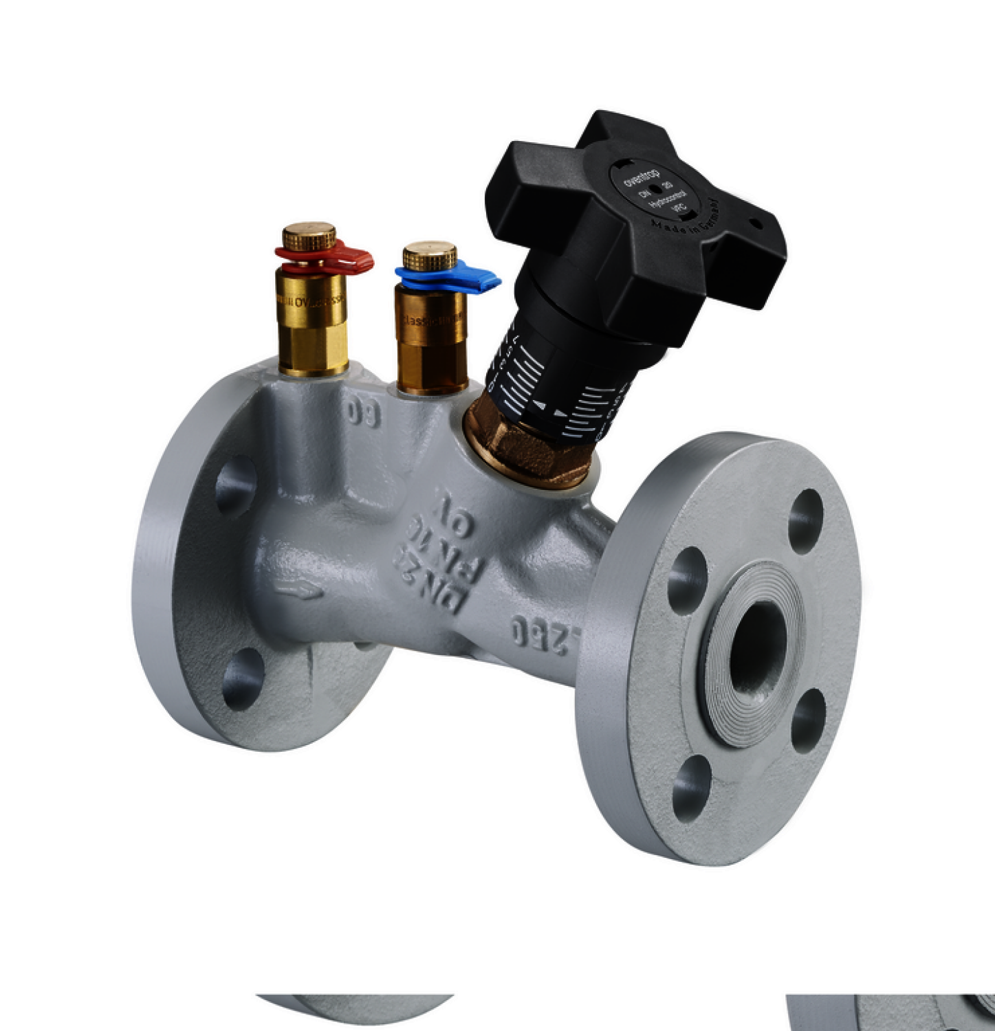 OVENTROP-Strangreg.Vent.Hydrocontrol VFC DN20, PN16,Flansch/ANSI ,2 Meßvent.,GG25