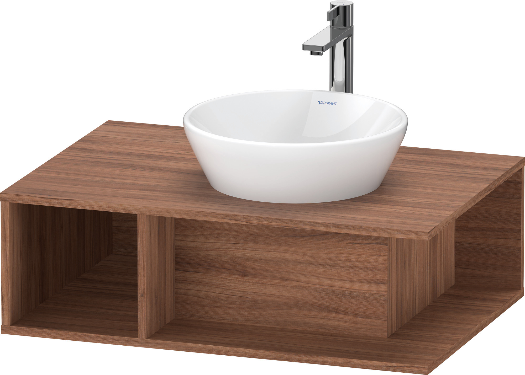 DU D-Neo WTU wandh.,1 offenes Fach l., 260x800x550mm, Nussbaum Natur