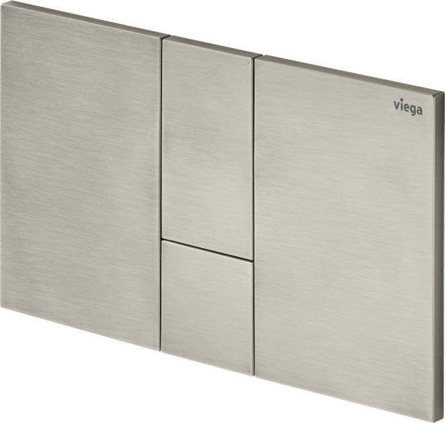 Viega WC Betätigungsplatte VfS 24 8614.1 aus Kunststoff in edelstahlfarben