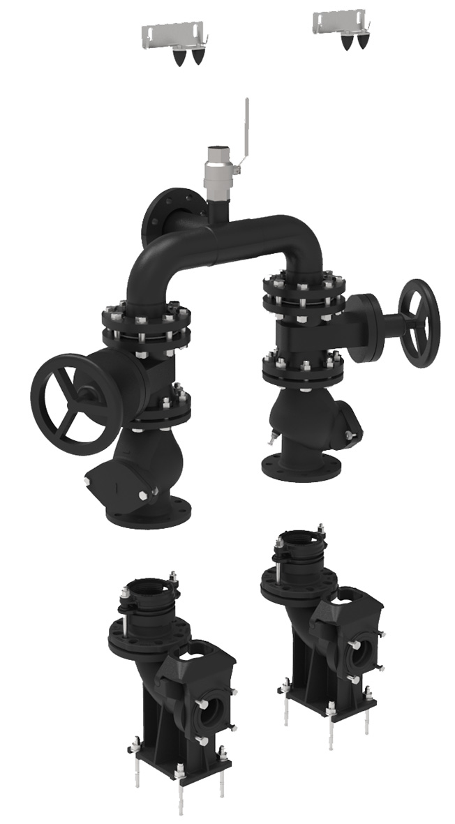 Jung S-ZUBEHÖR ARMATURENSATZ DN65 PE D1500