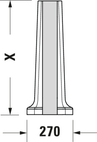 Duravit Standsäule 1930 für 043860, weiß WonderGliss