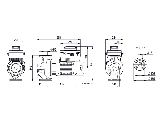 BIRAL Inline-Pumpe VivarA M 50-29 340