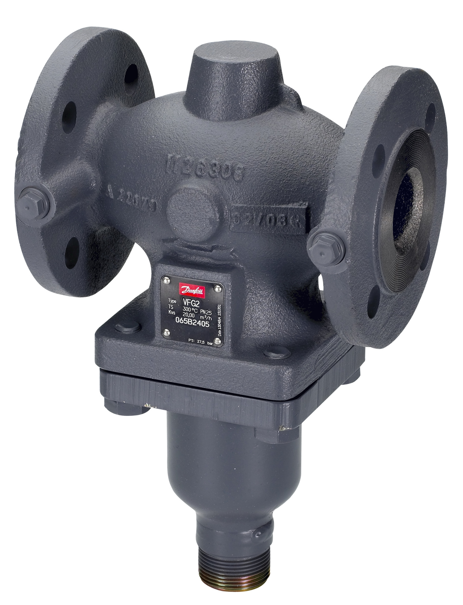 Danfoss Durchgangsventil VFGS2 DN250 Kvs 400, PN40, GS-C25, Geh.verl., Flan.