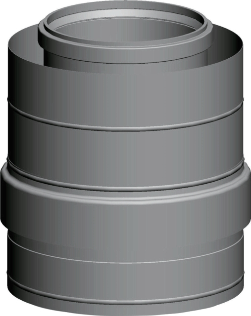 Wolf Zuluftstutzen DN250/350 250 mm, aus Edelstahl/PP Wolf Zuluftstutzen DN250/350 250 mm, aus Edelstahl/PP