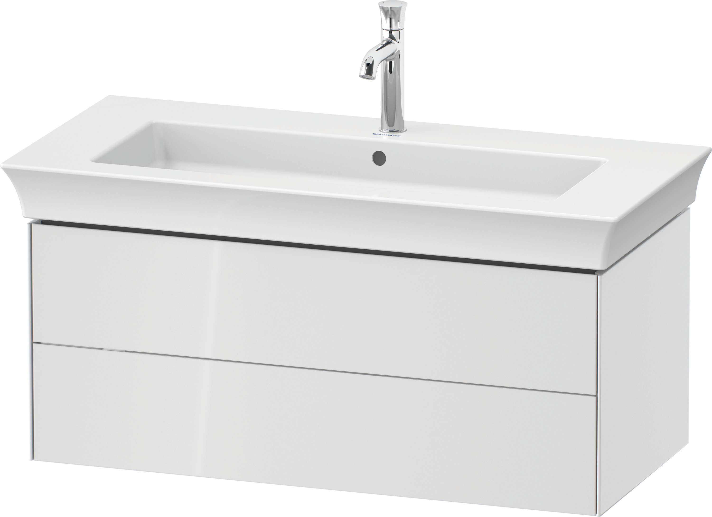 Duravit WTU White Tulip wandh., 2 SchKa 410x984x458mm, Weiß Hochglanz