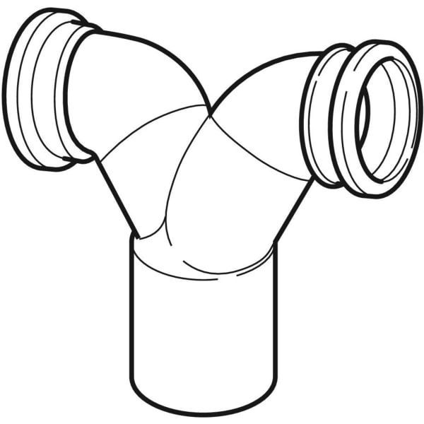 Geberit PE Doppelanschlussbogen 90Gr d110/90