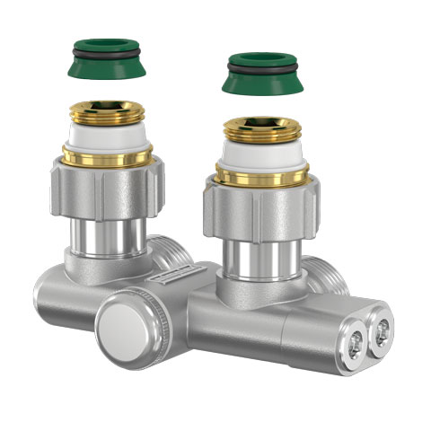 Flamco Einrohr-Umlenkstück Eck m. Absperr. G3/4i x G3/4a m. Nippel u. Konus Flamco Einrohr-Umlenkstück Eck m. Absperr. G3/4i x G3/4a m. Nippel u. Konus