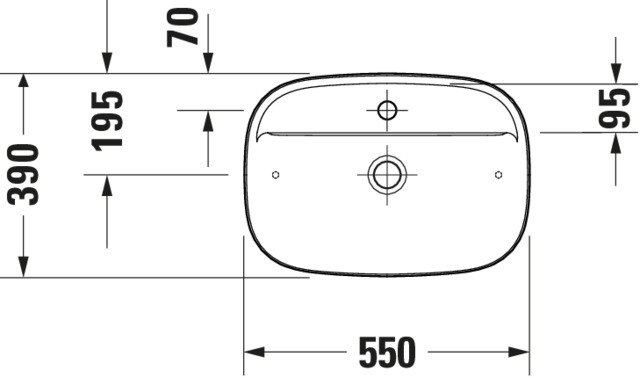 DU Aufsatzbecken 550mm Zencha, geschl. o.ÜL, m.HLB, 1 HL, Anthrazit Matt