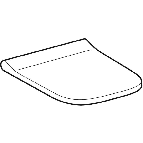 Geberit Smyle WC-Sitz, eckig, schmales Design weiß