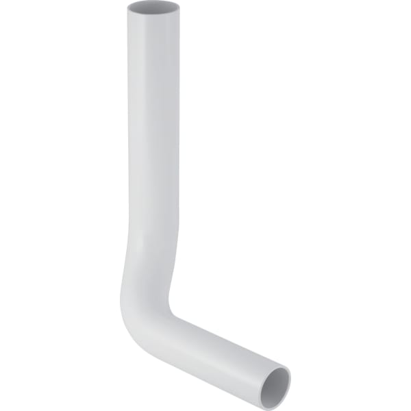 Geberit Spülbogen 90Gr 28x21 cm links gekröpft 10 cm weiß-alpin d50/44