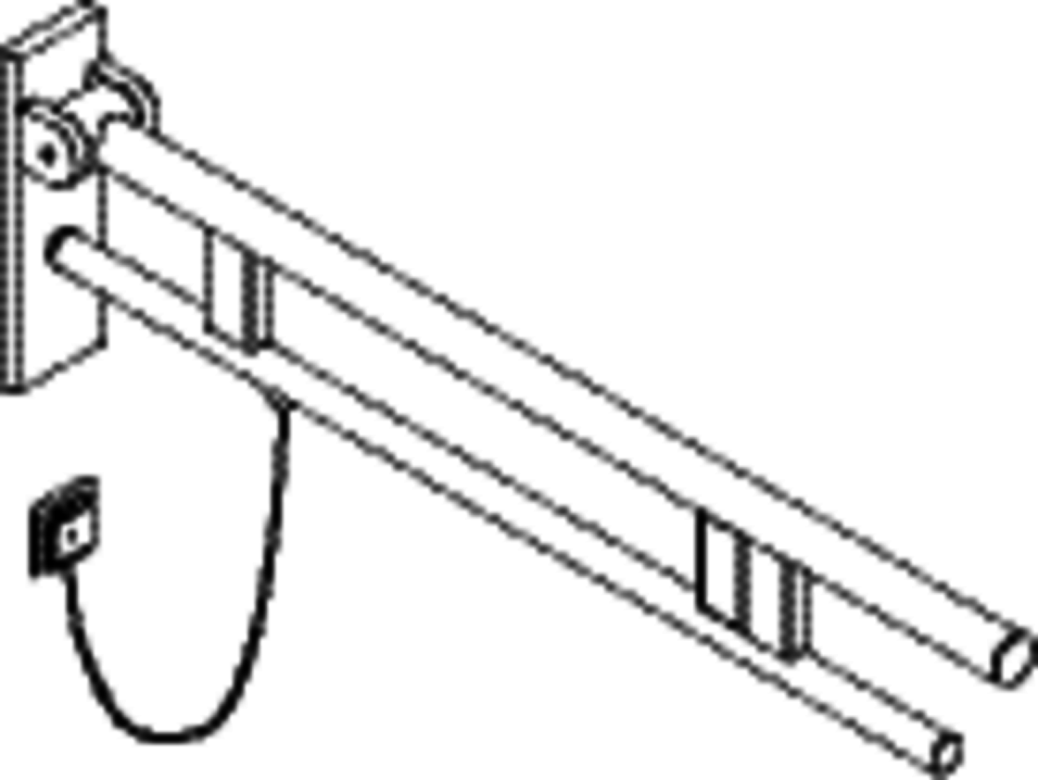 HEWI SK-Griff Duo (B),re,850,WC-Spül/FKT (E-Ausf.),chrom