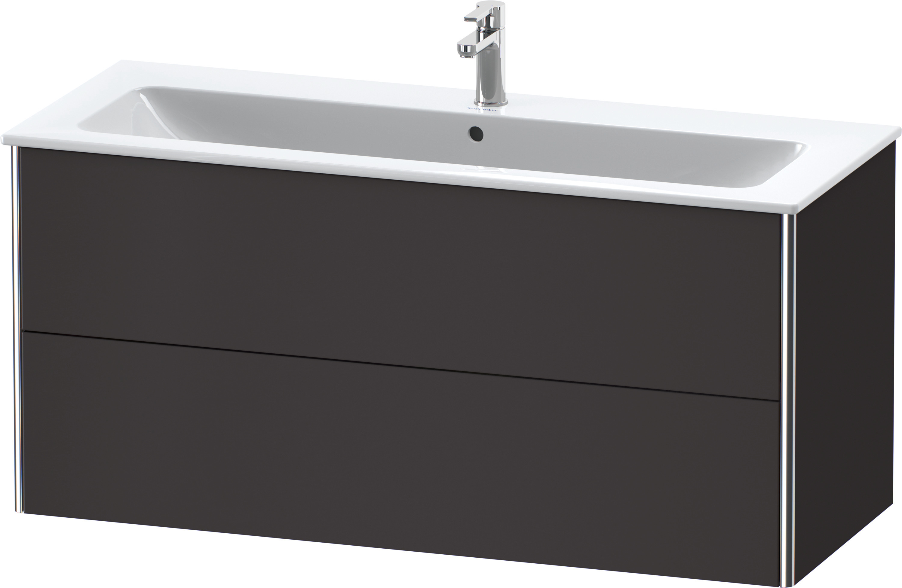 Duravit WT-Unterbau XSquare, 2 Schubkästen 560x1210x478mm, Graphit Supermatt