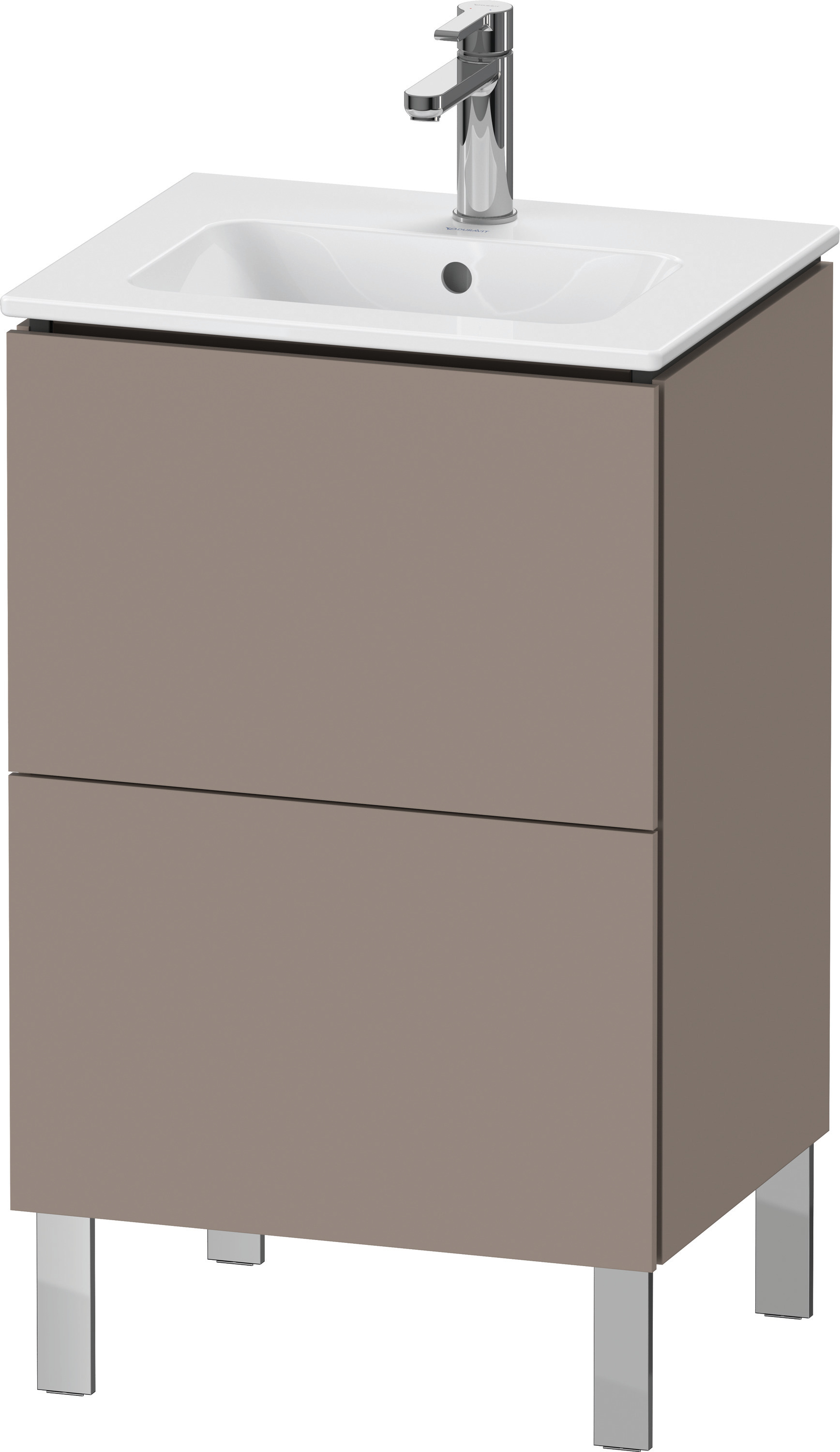 Duravit WTU L-Cube bodenstehend, 2 Auszüge 704x520x421mm, Basalt Matt