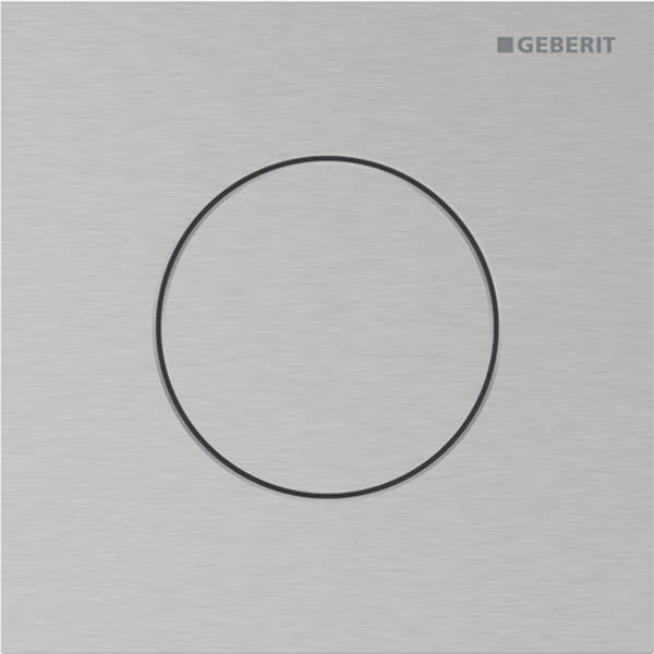 Geberit Typ 40 BetPl., rund, f. UR-Strg. pneum. Sp., gebürstet, Etc