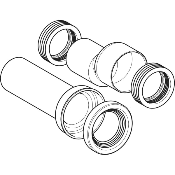 Geberit Anschlussset f. Stand-WC TurboFlush, Abgang horizontal