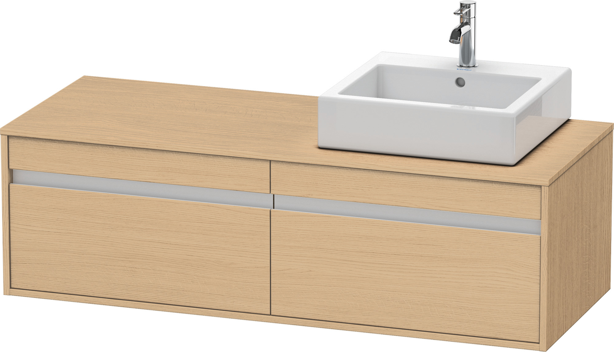 Duravit WTU wandhängend Ketho 550x1400x426mm 2 Auszüge, für ASB re.,Eiche Natur