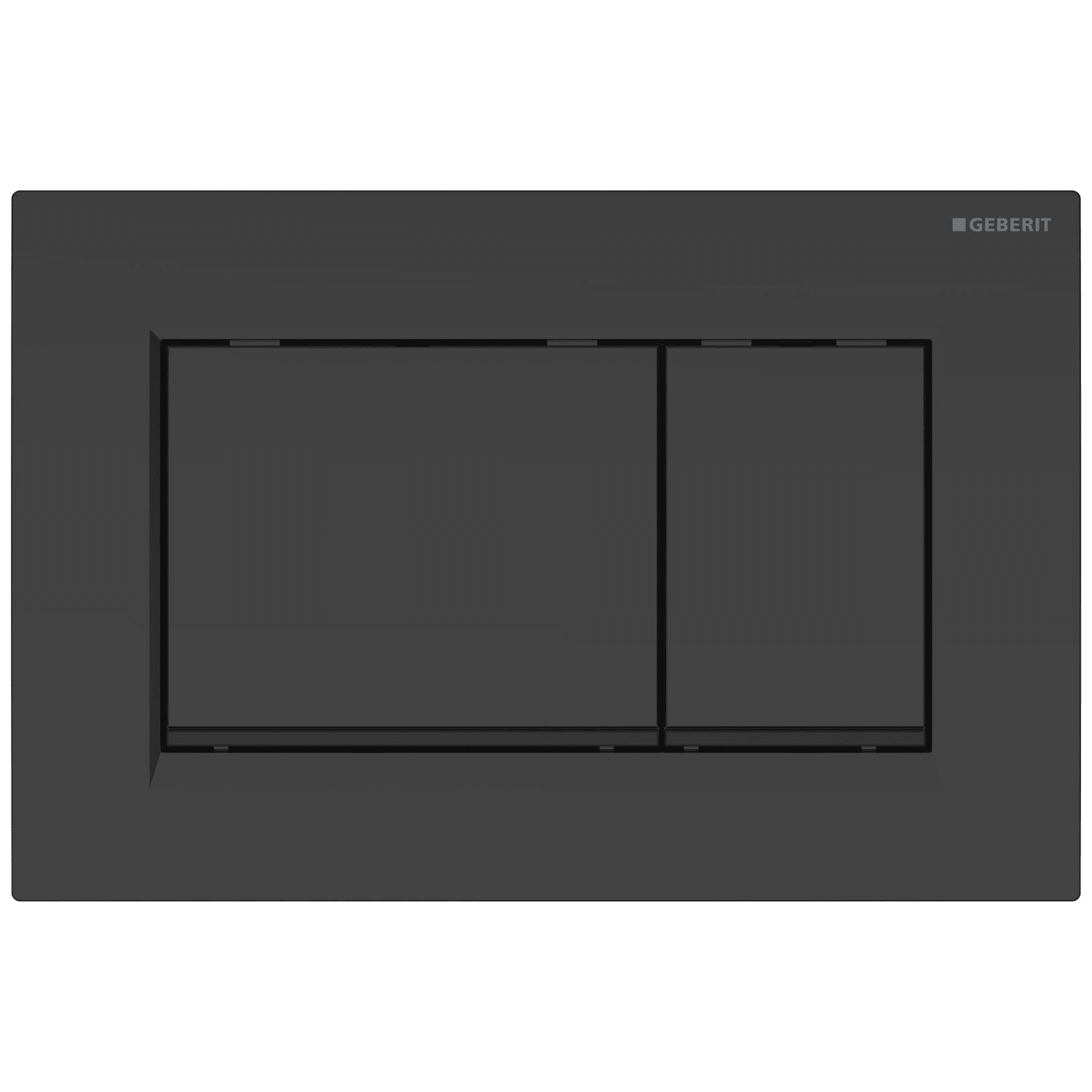 Geberit Sigma30 Betätigungsplatte 2 Mengen schwarz glänzend , Designerstreifen matt schwarz 