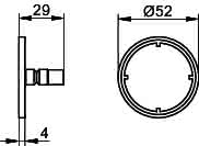 KEUCO Klebe-Set 5 Universalartikel 04994 f.12801, 12814 m.rd. Rosette