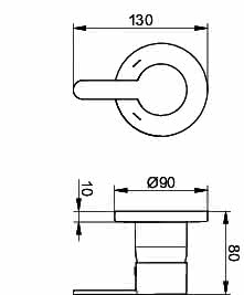 KEUCO EHMmischer UP DN15 IXMO 59551 m.rd. Rosette m.Flat Griff sw