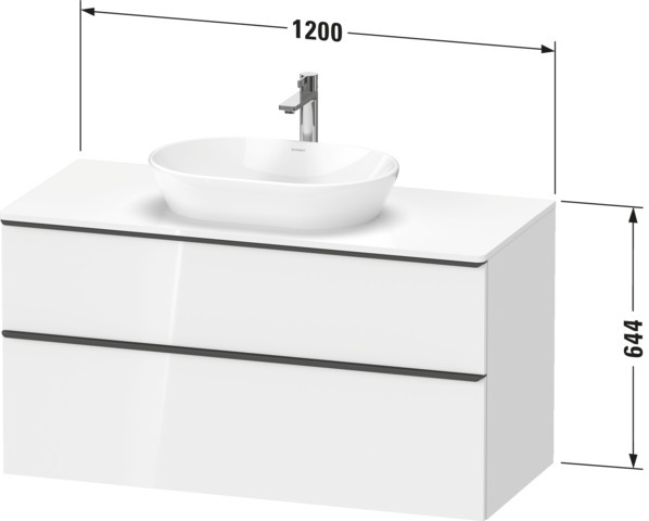 DU D-Neo,Kons-WTU,AZ:1,SBK:1,Gr:Dia Schw 1200x550x644mm,Wdh,Nussbaum Matt,Dekor