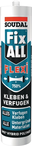 Kleb- u.Dichtstoff Fix All Flexi weiß 470g Kartusche SOUDAL Kleb- u.Dichtstoff Fix All Flexi weiß 470g Kartusche SOUDAL