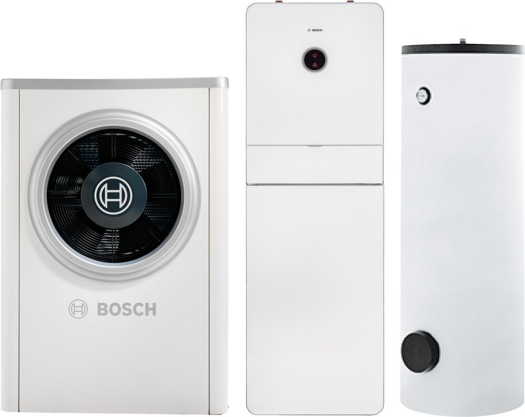 BOSCH Luftwärmepumpen-Paket BOPA CS729 CS7001iAW5OR-S, AWMB 9, HR300, INPA