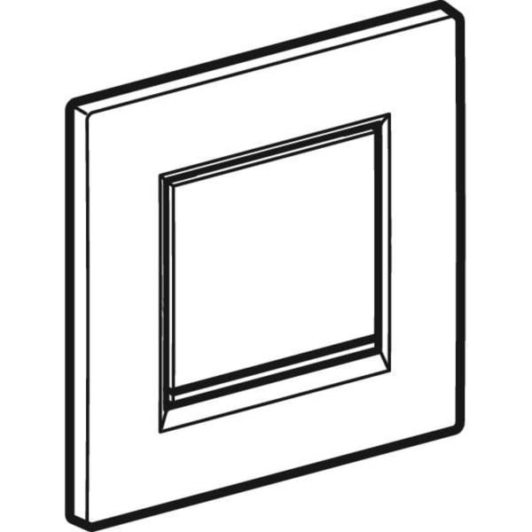 Geberit Typ 20 BetPl., eckig, für UR-Strg. pneum. Sp-Ausl., chrma, Etc/chrg