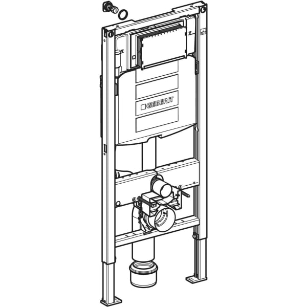 Geberit Duofix Element für WWC, 112 cm Sigma UP-SPK 12 cm, Power & Connect Box