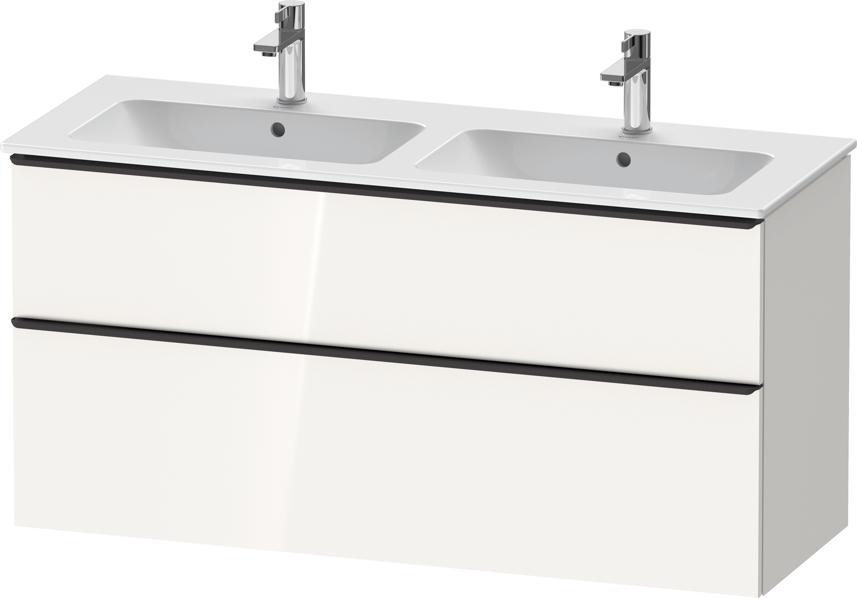 Duravit D-Neo WTU,Ausz:1,Schubk:1,GR:Dia.Schw 1280x462x625mm,Wandh,Weiß Hochglanz,Dek.