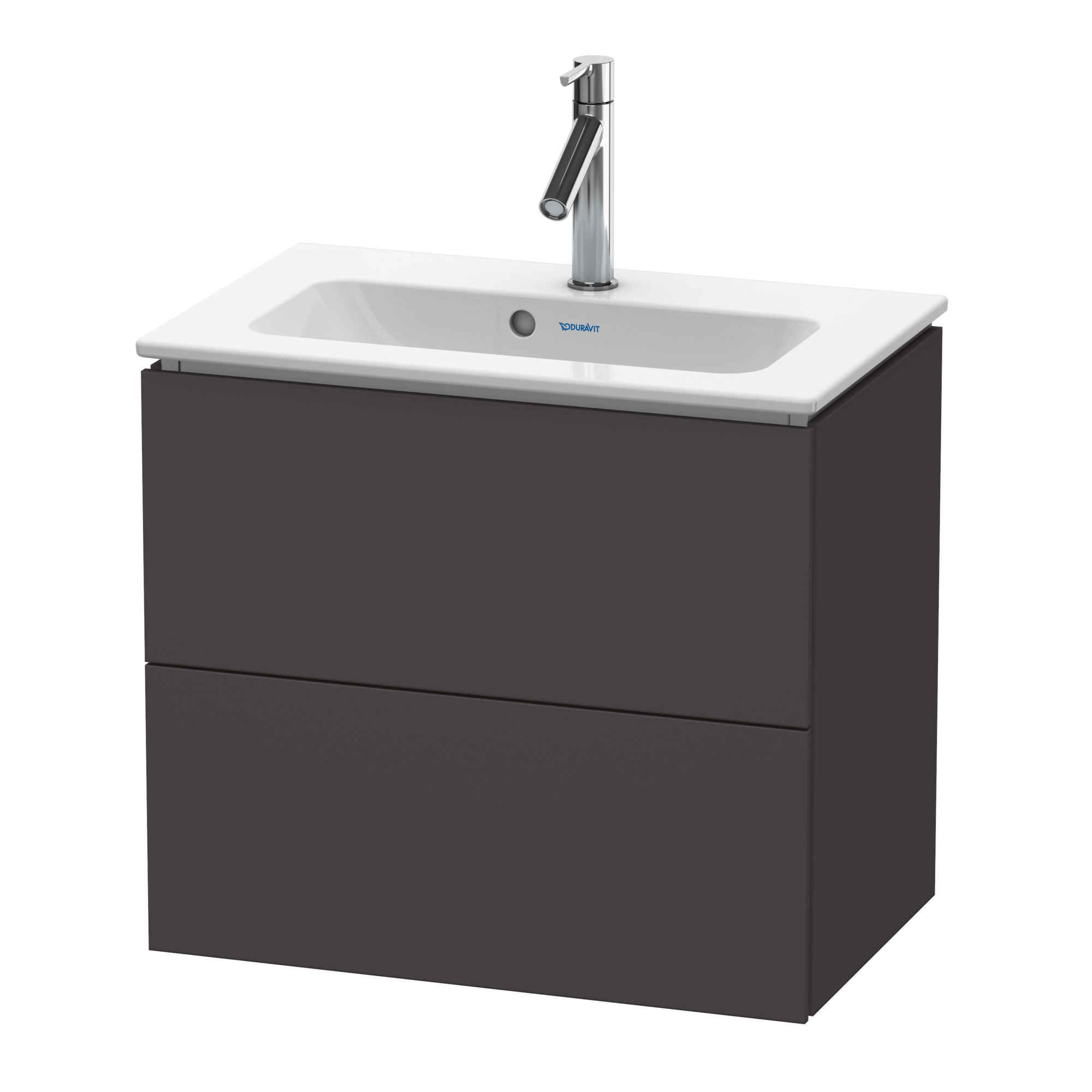Duravit WTU Compact L-Cube 550x620x391mm 2 Schubkästen, Graphit Supermatt