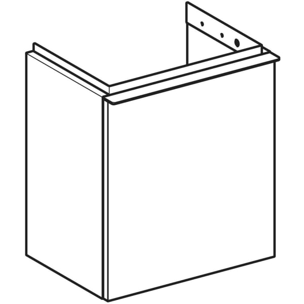 Geberit iCon Unterschrank für HWB, 1 Tür li 37x41,5x27,9cm, Eiche/Gr. Lava