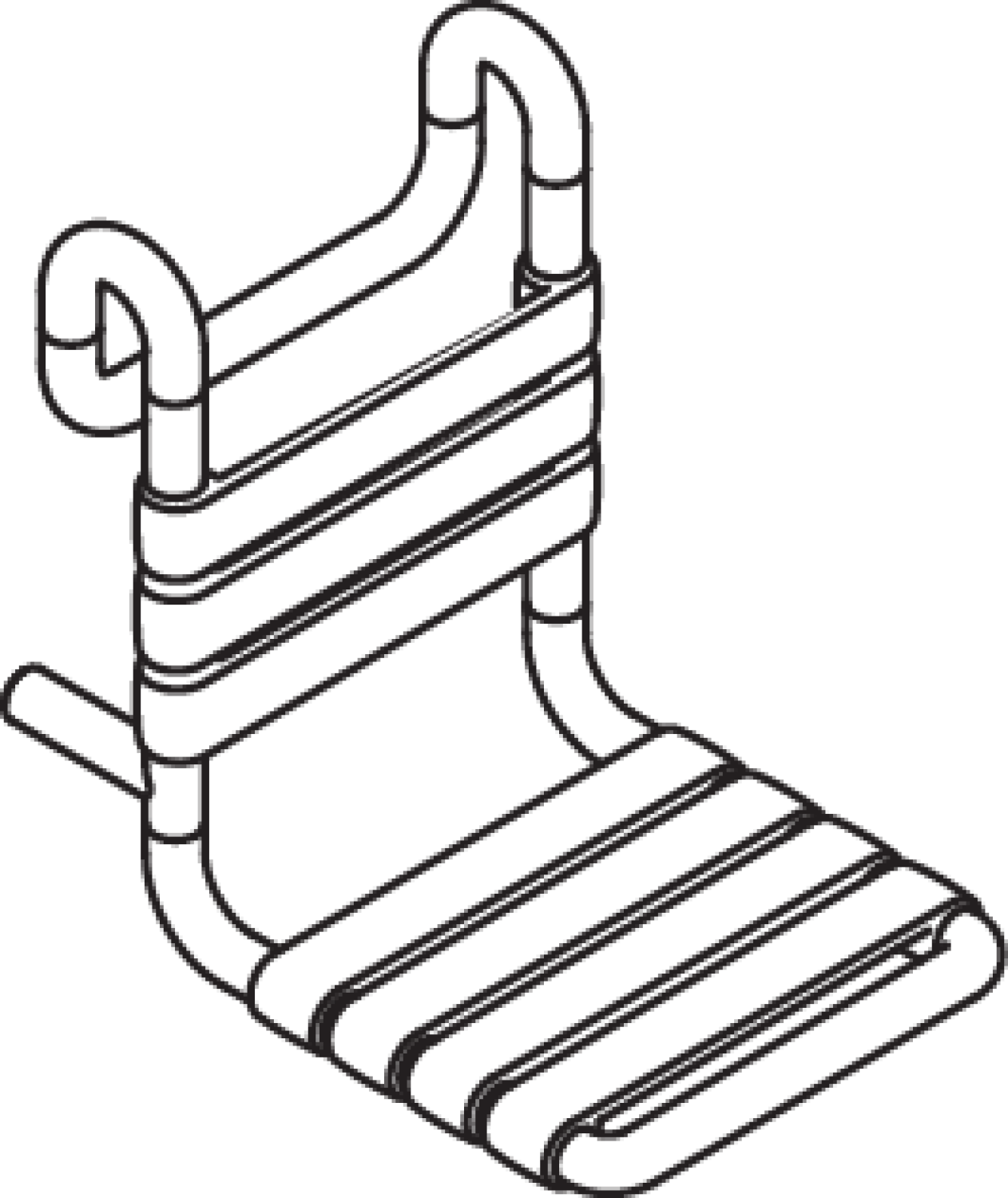 HEWI Einhängesitz Ser 801, B:345 mm, H:471 mm, T:480 mm felsgrau