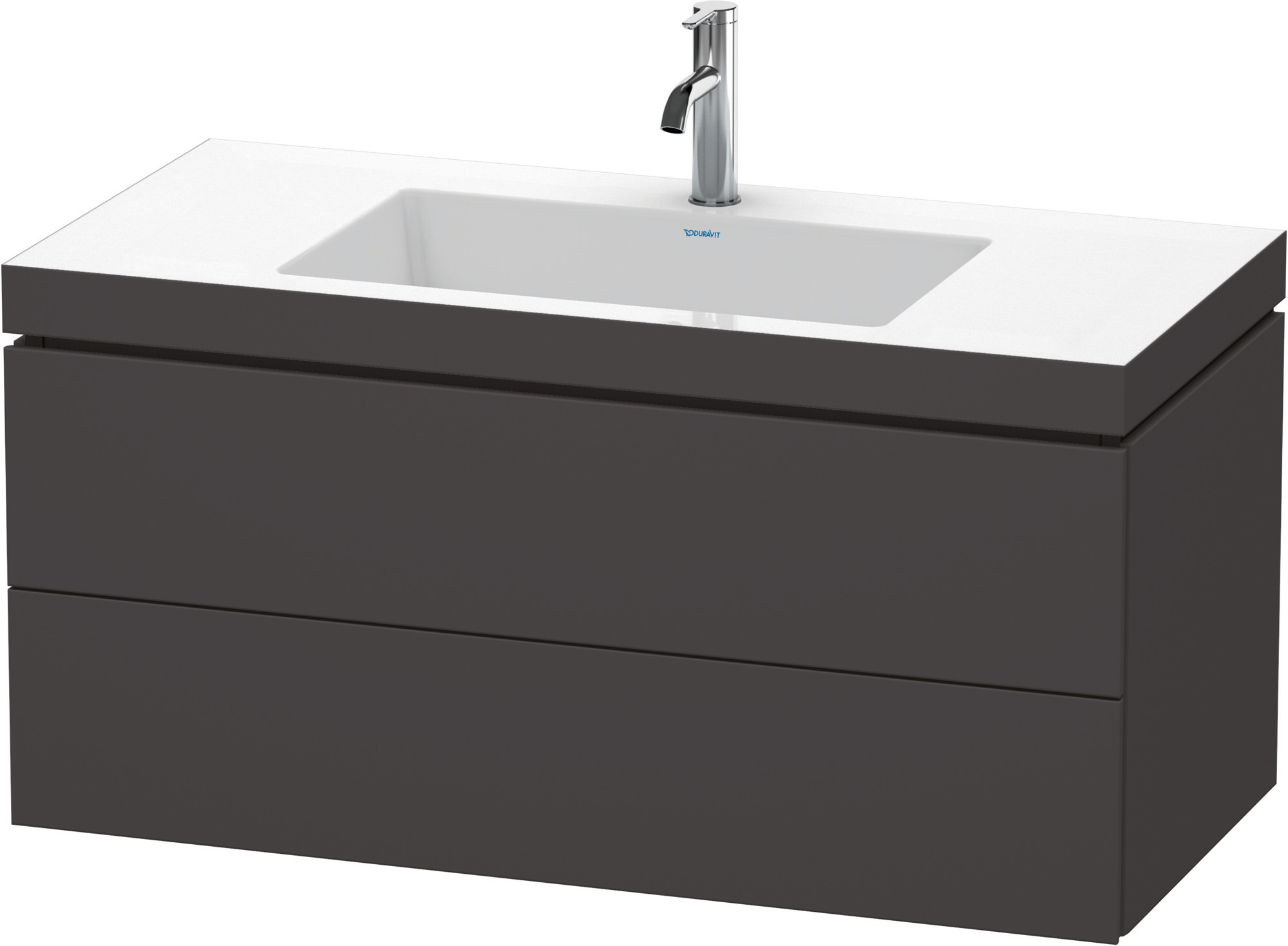 Duravit WTU L-Cube m. Vero Air 500x1000x480mm 1 HL, 2 SchKa, Graphit Supermatt