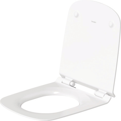 DU WC-Sitz DuraStyle mit SoftClose Scharniere edelstahl, weiß
