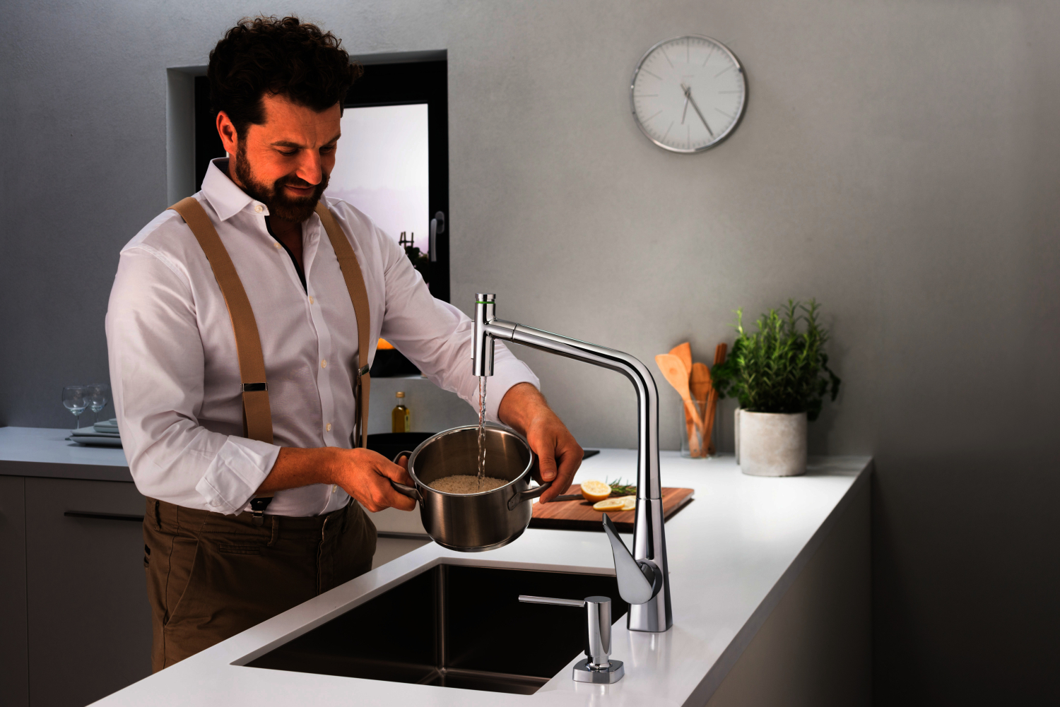 Hansgrohe Spültischmischer 320 Metris Select M71 Ausziehbrause 2jet sBox chrom