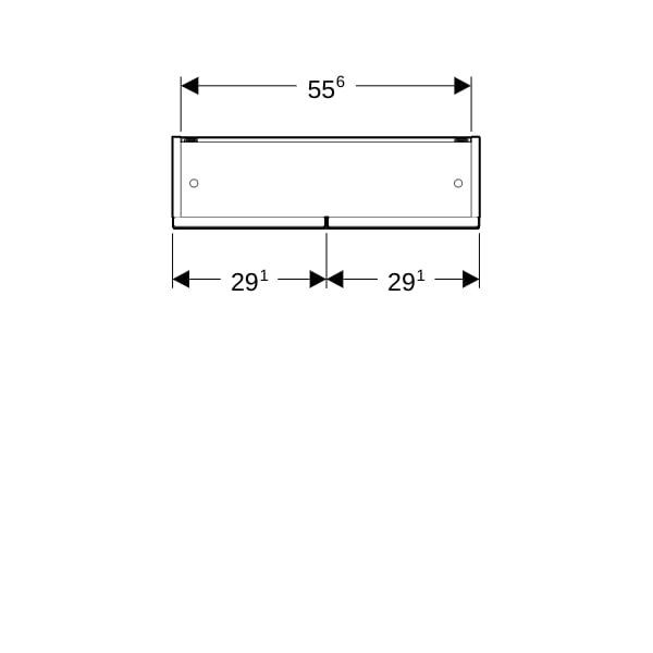 Geberit Renova Plan Spiegelschrank, 2 Türen 60x85x17,5 cm, lava