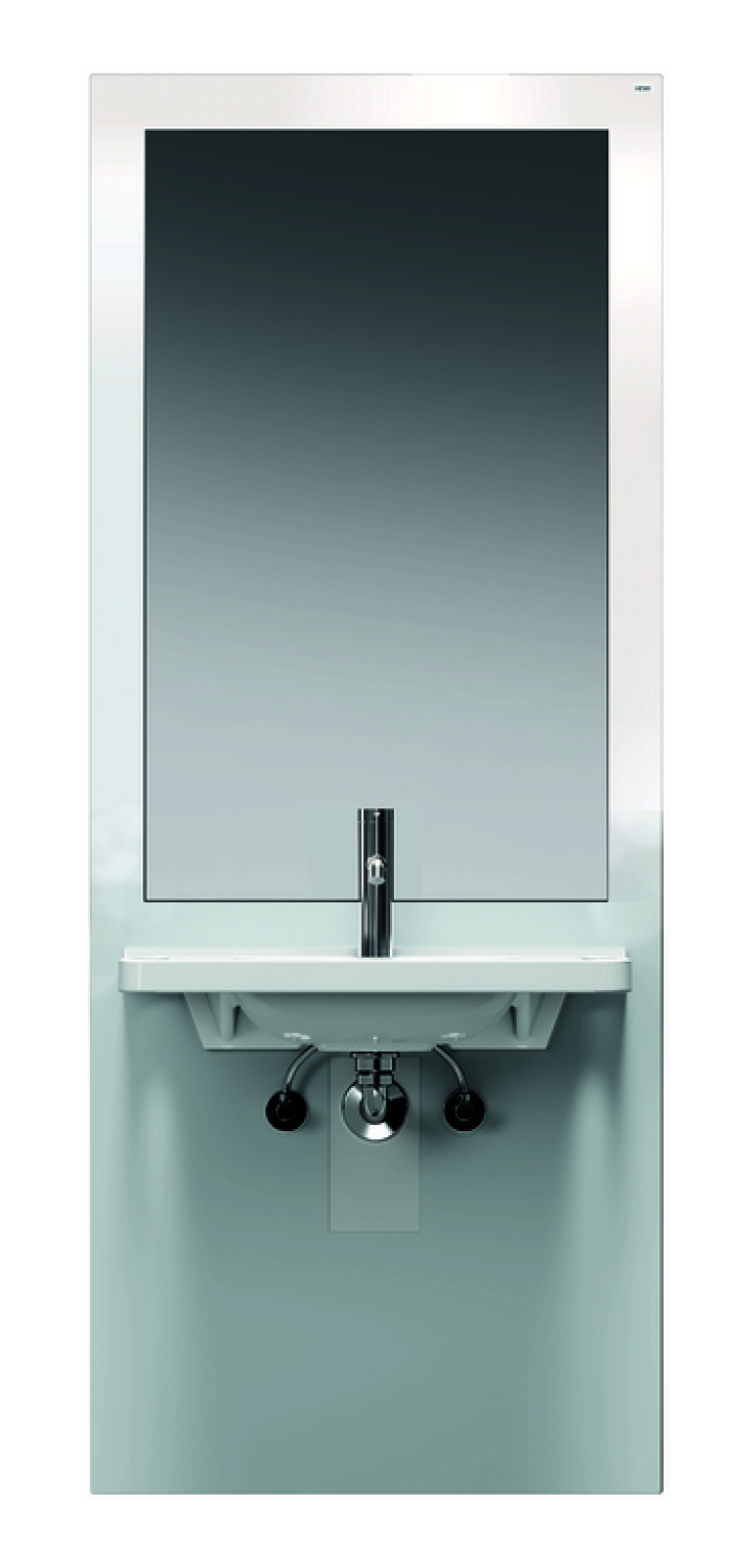 HEWI Waschtisch-Modul S50, WT 950.11.161, Spiegel, weiß