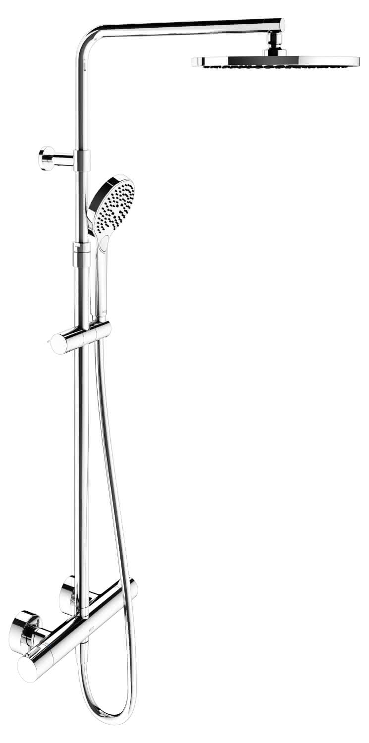 KEUCO THM-Brausemischer Plan blue 53926, m.Kopfbrause/Aufputz, verchr.