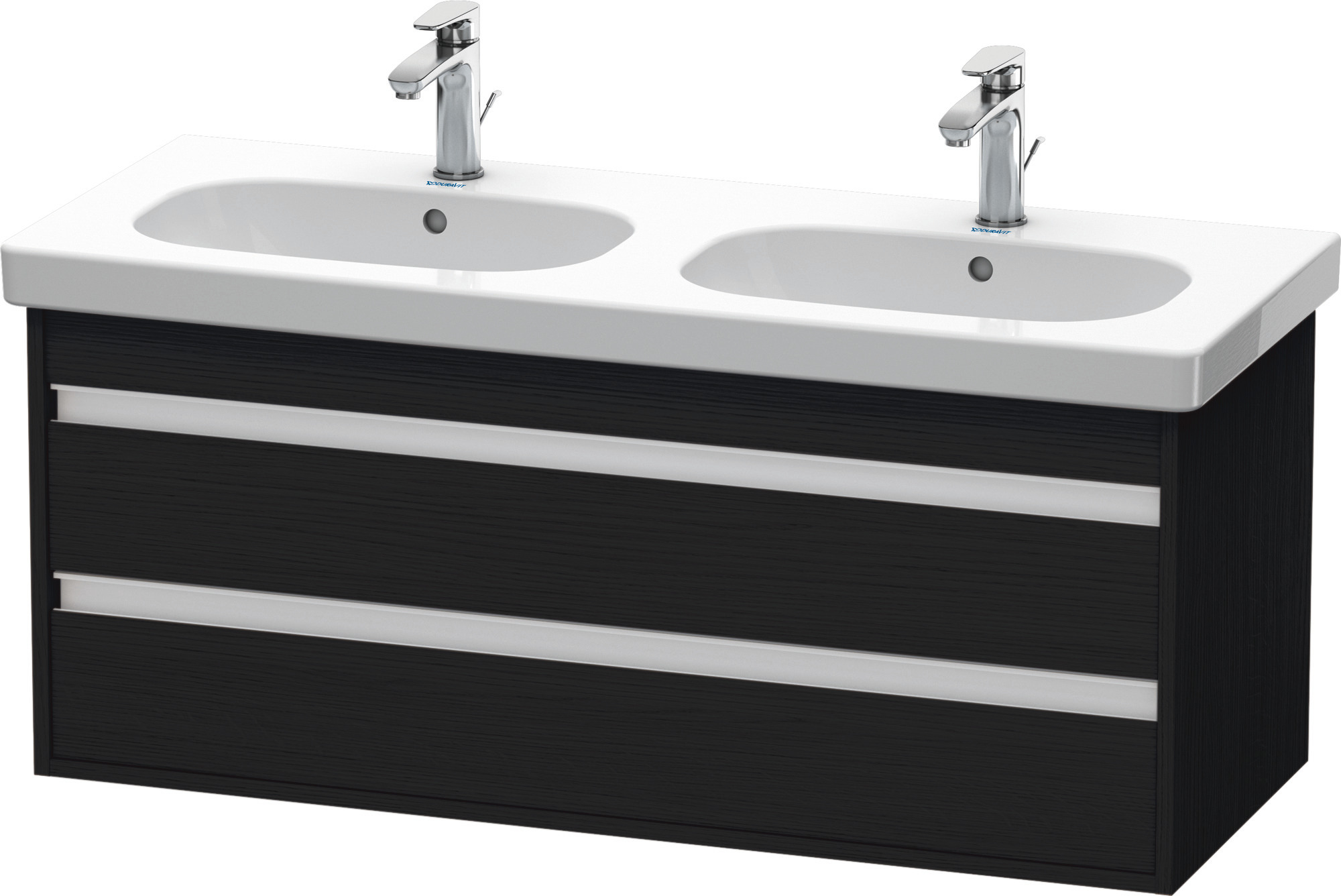 Duravit WTU wandhängend Ketho 455x1150x480mm 2 SchKa, für 034812, Eiche Schwarz