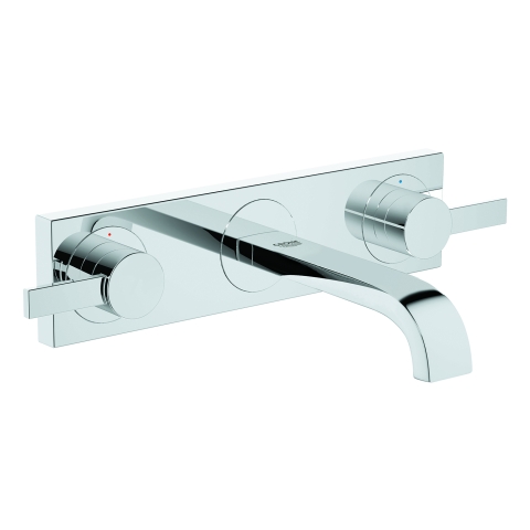 GROHE 3-Loch-WT-Batt. Allure 20189 FMS Wandmont. Hebelgriffe Ausl. 172mm chrom