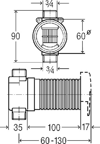 Viega UP-Rohrunterbrecher 6161.81 in G3/4 Messing